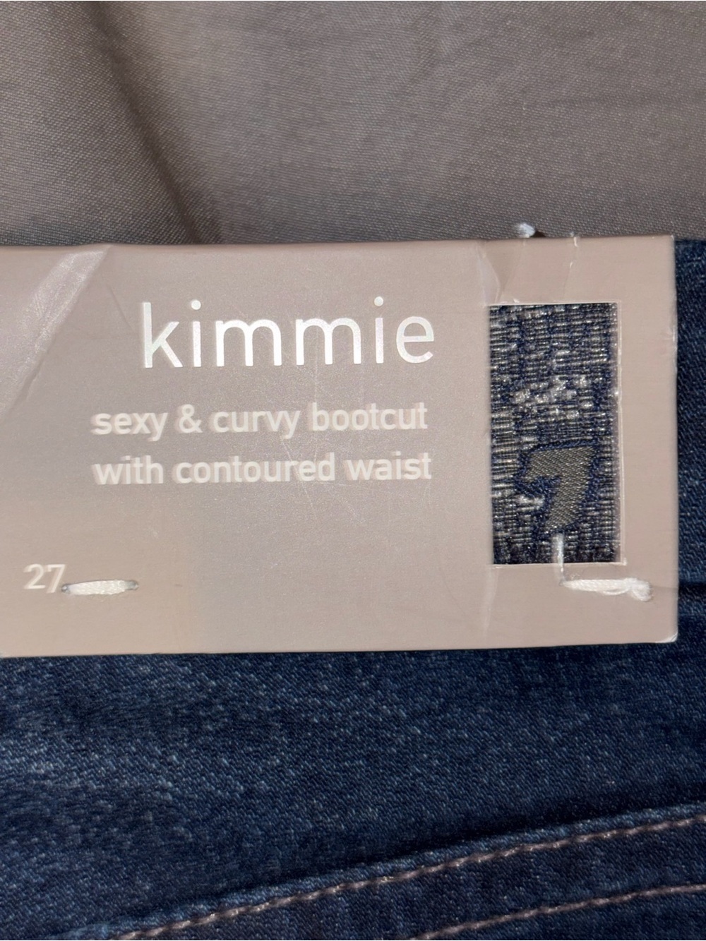 NWT 7 For All Mankind Kimmie Sexy & Curvy Bootcut Jeans Size 27 Dark Wash - Picture 4 of 9